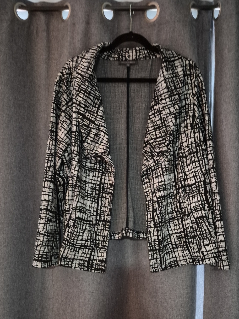 Addition Elle Black & Gray Tweed Blazer Jacket